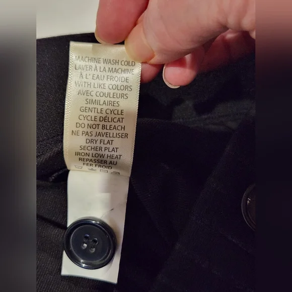 Max Studio High Rise, Wide-legged Black Pinstripe Sailor Pants. NWT. Size L. - Picture 7 of 10